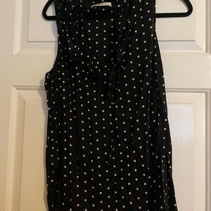Old Navy Black and White Polka Dot Blouse